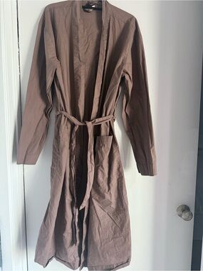 Skims Mens 100% cotton Poplin sleep robe Medium